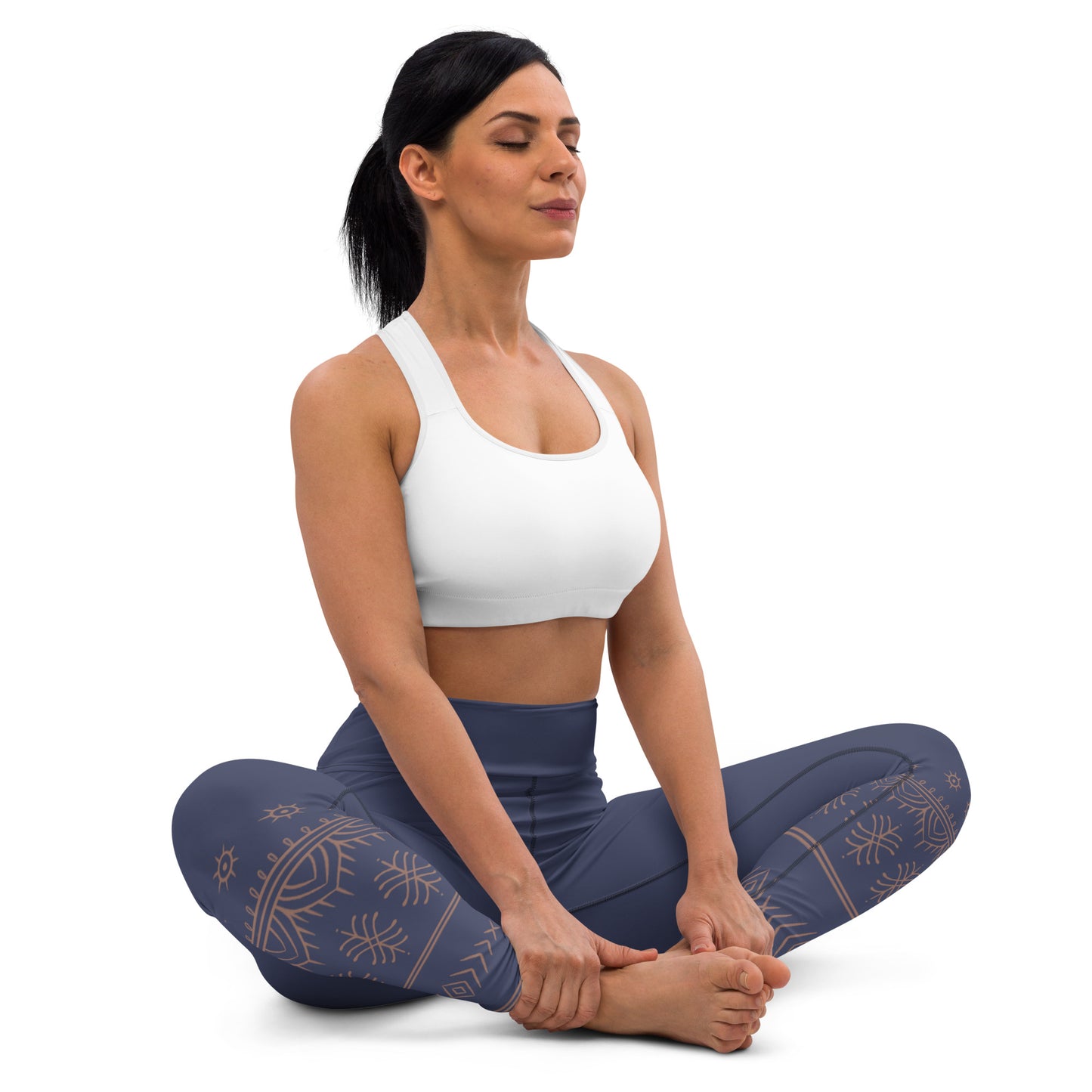 Yoga Leggings - Ida Ayu - Grey Blue